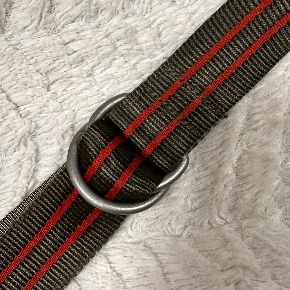 Eastern‎ Mountain Sports Belt Unisex S/M Green Nylon Double D-Ring Adjustable